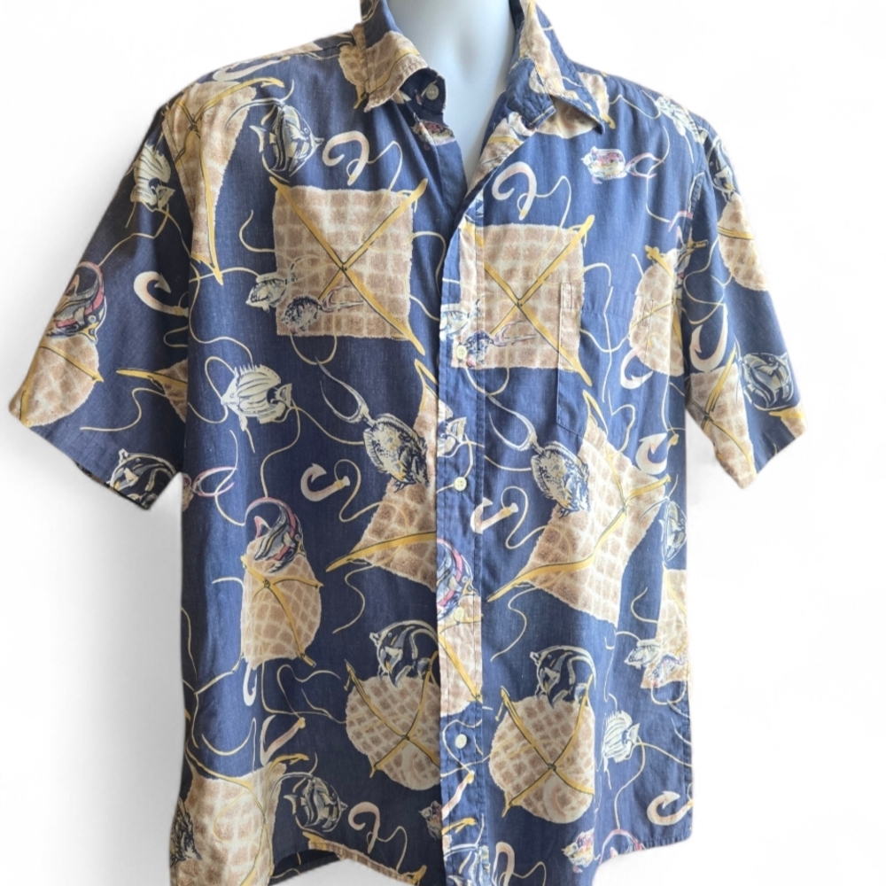 Reyn Spooner Vintage Fishing Hawaiian Shirt